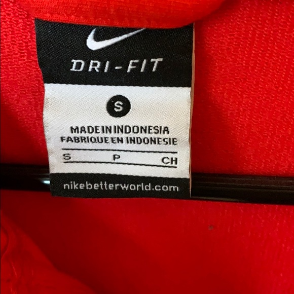Nike running hooded zip up Dri-Fit S Red - Picture 7 of 8